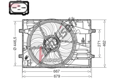 DENSO Větrák chlazení motoru DEN DER32018, DER32018 DENSO Větrák chlazení motoru DEN DER32018, DER32018