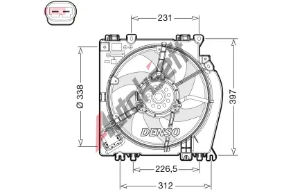 DENSO Vtrk chlazen motoru DEN DER46002, DER46002