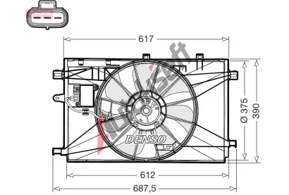 DENSO V�tr�k chlazen� motoru DEN DER50003, DER50003