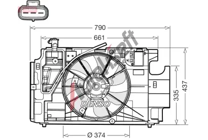 DENSO Vtrk chlazen motoru DEN DER50004, DER50004