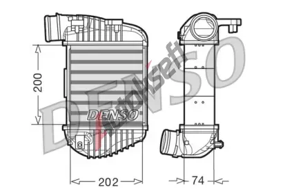 DENSO Chladič vzduchu intercooler DEN DIT02023, DIT02023 DENSO Chladič vzduchu intercooler DEN DIT02023, DIT02023