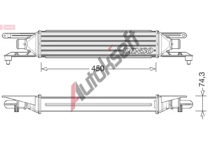DENSO Chladič vzduchu intercooler DEN DIT09104, DIT09104 DENSO Chladič vzduchu intercooler DEN DIT09104, DIT09104