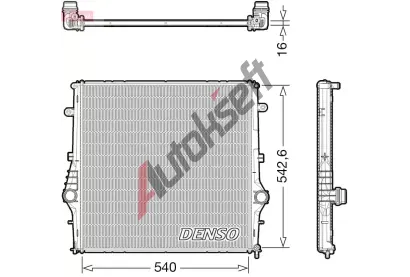 DENSO Chladič vody DEN DRM01008, DRM01008 DENSO Chladič vody DEN DRM01008, DRM01008