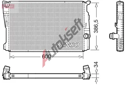DENSO Chladi vody DEN DRM05122, DRM05122