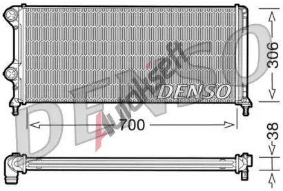 DENSO Chladi vody DEN DRM09060, DRM09060