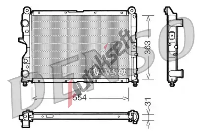 DENSO Chladi� vody DEN DRM09132, DRM09132