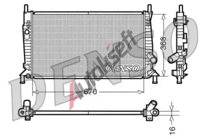 DENSO Chladi vody DEN DRM10075, DRM10075