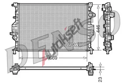 DENSO Chladi vody DEN DRM10077, DRM10077