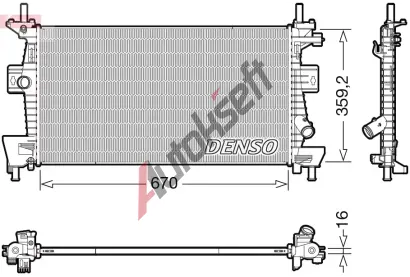 DENSO Chladi vody DEN DRM10114, DRM10114