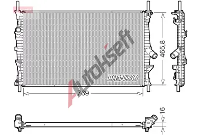 DENSO Chladi vody DEN DRM10124, DRM10124
