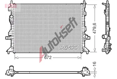 DENSO Chladi� vody DEN DRM10126, DRM10126