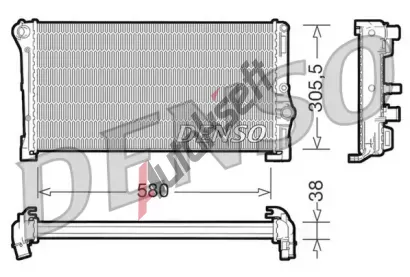 DENSO Chladi vody DEN DRM13010, DRM13010