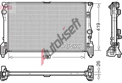DENSO Chladič vody DEN DRM17112, DRM17112 DENSO Chladič vody DEN DRM17112, DRM17112