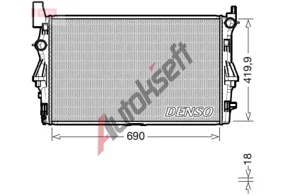 DENSO Chladi vody DEN DRM17114, DRM17114