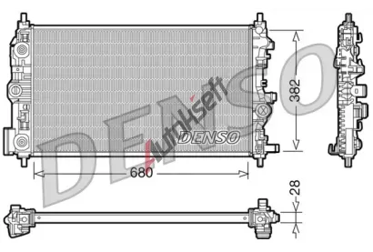 DENSO Chladič vody DEN DRM20009, DRM20009 DENSO Chladič vody DEN DRM20009, DRM20009