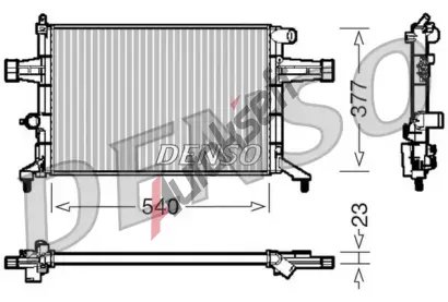 DENSO Chladi vody DEN DRM20082, DRM20082