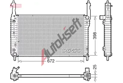 DENSO Chladič vody DEN DRM20123, DRM20123 DENSO Chladič vody DEN DRM20123, DRM20123