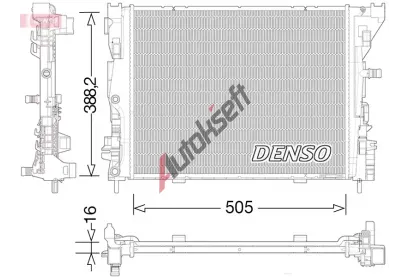 DENSO Chladič vody DEN DRM23035, DRM23035 DENSO Chladič vody DEN DRM23035, DRM23035