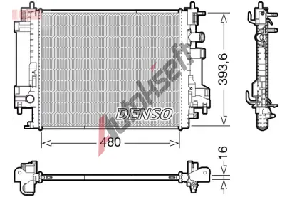DENSO Chladič vody DEN DRM23117, DRM23117 DENSO Chladič vody DEN DRM23117, DRM23117