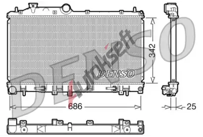 DENSO Chladič vody DEN DRM36005, DRM36005 DENSO Chladič vody DEN DRM36005, DRM36005