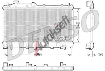 DENSO Chladi vody DEN DRM36013, DRM36013