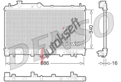DENSO Chladi vody DEN DRM36015, DRM36015