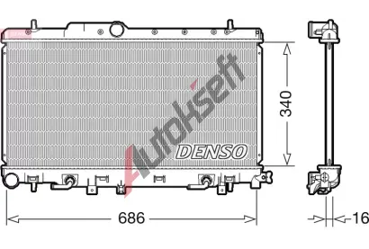 DENSO Chladi vody DEN DRM36018, DRM36018