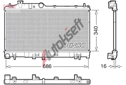 DENSO Chladi vody DEN DRM36025, DRM36025