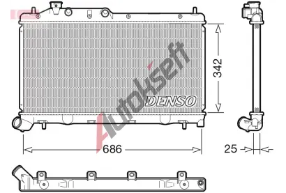 DENSO Chladi vody DEN DRM36026, DRM36026