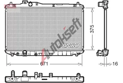 DENSO Chladi vody DEN DRM40037, DRM40037