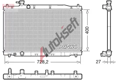 DENSO Chladič vody DEN DRM40050, DRM40050 DENSO Chladič vody DEN DRM40050, DRM40050