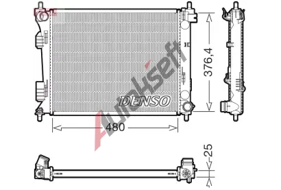 DENSO Chladi vody DEN DRM41037, DRM41037