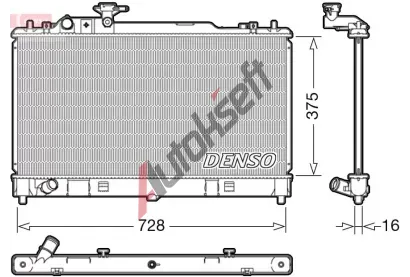 DENSO Chladi vody DEN DRM44033, DRM44033