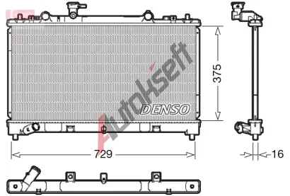 DENSO Chladi vody DEN DRM44038, DRM44038