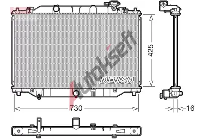 DENSO Chladič vody DEN DRM44039, DRM44039 DENSO Chladič vody DEN DRM44039, DRM44039