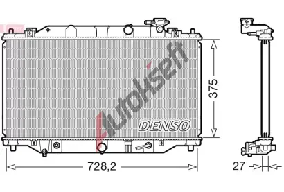 DENSO Chladi vody DEN DRM44044, DRM44044