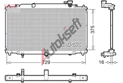 DENSO Chladi vody DEN DRM44048, DRM44048