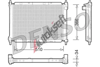 DENSO Chladi vody DEN DRM46037, DRM46037