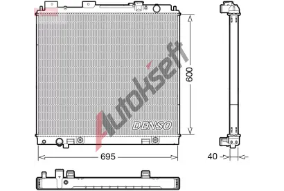 DENSO Chladič vody DEN DRM46068, DRM46068 DENSO Chladič vody DEN DRM46068, DRM46068