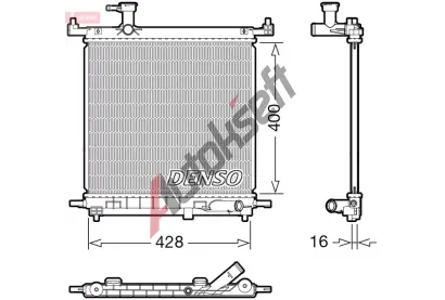 DENSO Chladič vody DEN DRM46072, DRM46072 DENSO Chladič vody DEN DRM46072, DRM46072