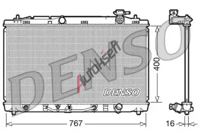 DENSO Chladič vody DEN DRM50030, DRM50030 DENSO Chladič vody DEN DRM50030, DRM50030