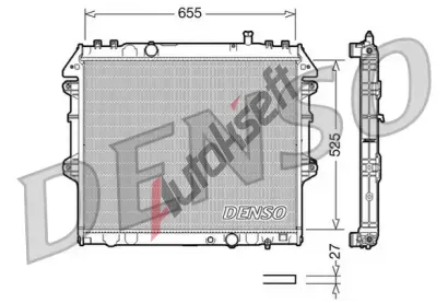 DENSO Chladič vody DEN DRM50039, DRM50039 DENSO Chladič vody DEN DRM50039, DRM50039