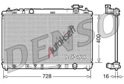 DENSO Chladič vody DEN DRM50042, DRM50042 DENSO Chladič vody DEN DRM50042, DRM50042