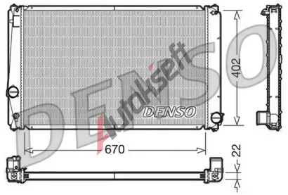 DENSO Chladi vody DEN DRM50053, DRM50053