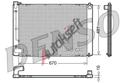 DENSO Chladič vody DEN DRM50055, DRM50055 DENSO Chladič vody DEN DRM50055, DRM50055