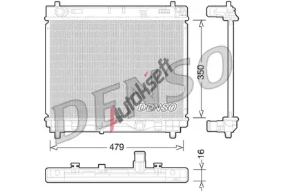 DENSO Chladič vody DEN DRM50059, DRM50059 DENSO Chladič vody DEN DRM50059, DRM50059