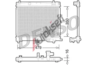 DENSO Chladič vody DEN DRM50078, DRM50078 DENSO Chladič vody DEN DRM50078, DRM50078