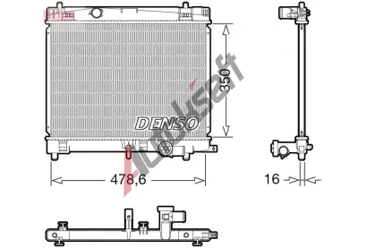 DENSO Chladič vody DEN DRM50137, DRM50137 DENSO Chladič vody DEN DRM50137, DRM50137
