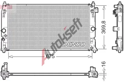 DENSO Chladič vody DEN DRM50150, DRM50150 DENSO Chladič vody DEN DRM50150, DRM50150