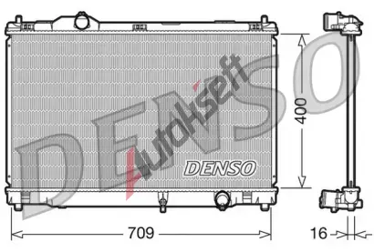 DENSO Chladič vody DEN DRM51008, DRM51008 DENSO Chladič vody DEN DRM51008, DRM51008
